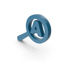 Blue Magnifying Glass With Answer Symbol PNG & PSD Images