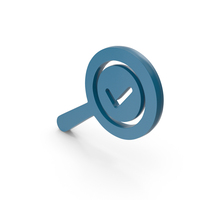 Magnify Correct Accept Tick Blue PNG & PSD Images