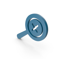 Blue Magnifying Glass With Cross Symbol PNG & PSD Images