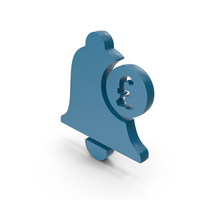 Blue Notification Bell With Pound Symbol PNG & PSD Images