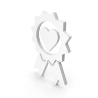 Badge Heart White PNG & PSD Images