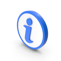 Blue & White Round Info Symbol PNG & PSD Images