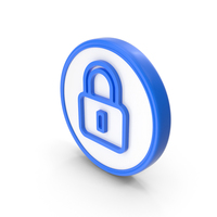 Lock Secure Blue Coin PNG & PSD Images