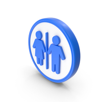 Male Female Rest Room Blue Coin PNG & PSD Images
