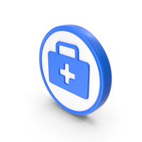 Medical Kit Plus Care Blue Coin PNG & PSD Images