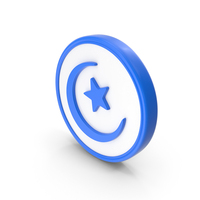 Blue & White Muslim Religious Symbol PNG & PSD Images