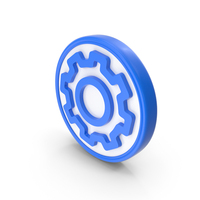 Settings Maintanence Gear Blue Coin PNG & PSD Images
