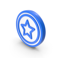 Star Favorate Web Blue Coin PNG & PSD Images