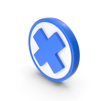 Wrong Cross Math Symbol Blue Coin PNG & PSD Images