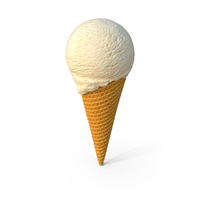 Ice Cream Cone Vanila PNG & PSD Images