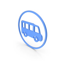 MINIBUS ICON BLUE PNG & PSD Images