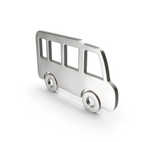 MINIBUS ICON SILVER PNG & PSD Images