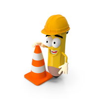Cartoon Pencil  Engineer PNG & PSD Images