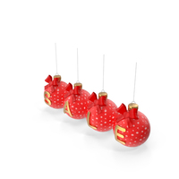 Christmas Baubles With Sale Text PNG & PSD Images
