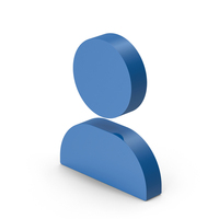 Man Shape Icon Blue PNG & PSD Images