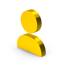 Gold Man Shaped Icon PNG & PSD Images