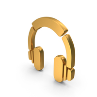 Head Phone Gold PNG & PSD Images