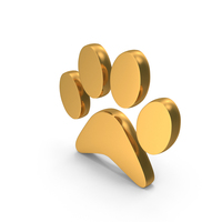 Dog And Cat Paw Prints Gold PNG & PSD Images