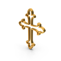 Gold Cross Symbol PNG & PSD Images