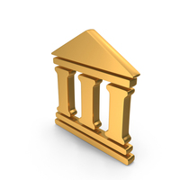 Bank Building Gold PNG & PSD Images