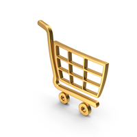 GOLD SYMBOL SHOPPING CART PNG & PSD Images