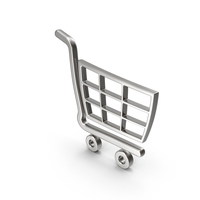 SILVER SYMBOL SHOPPING CART PNG & PSD Images