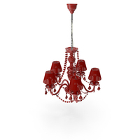 Massive Flaubo Red Glass Chandelier PNG & PSD Images