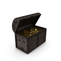 Pirate Chest Full With Gold Coins PNG & PSD Images