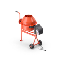 Concrete Cement Mixer Portable Orange PNG & PSD Images