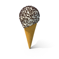 Ice Cream Cone With Toppings PNG & PSD Images