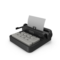 Typewriter Gray PNG & PSD Images