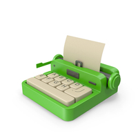 Typewriter Green PNG & PSD Images