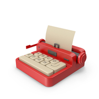 Typewriter Red PNG & PSD Images