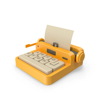 Typewriter Yellow PNG & PSD Images