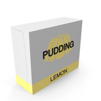 Boxed Pudding Generic Lemon Label PNG & PSD Images
