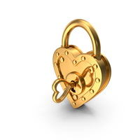 PADLOCK GOLD PNG & PSD Images