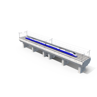 High Speed Rail Bridge Section and TGV Duplex PNG & PSD Images