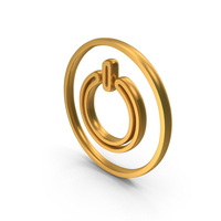 OutLine Power Button Symbol Gold PNG & PSD Images