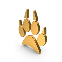 Dog And Cat Paw Prints With Nails Gold PNG & PSD Images