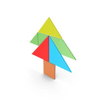 Tangram Tree Symbol PNG & PSD Images