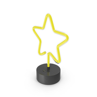 Neon Star Lamp PNG & PSD Images