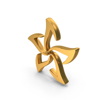 Flower Elements Design Icon Gold PNG & PSD Images