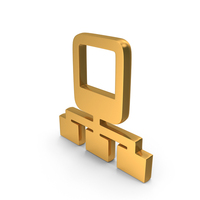 Cellular Icon Gold Share Network PNG & PSD Images