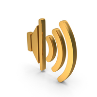 Stereo Speaker Icon Gold PNG & PSD Images
