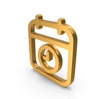 Outline Event Icon Gold PNG & PSD Images