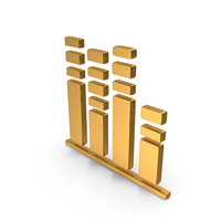Music Equalizer Icon Gold PNG & PSD Images
