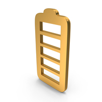Gold Fully Charged Battery Icon PNG & PSD Images