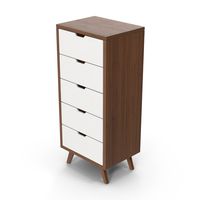 Dark Wood Drawer Cabinet PNG & PSD Images