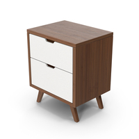 Dark Wood Nightstand PNG & PSD Images