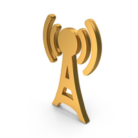 Gold Radio Tower Icon PNG & PSD Images